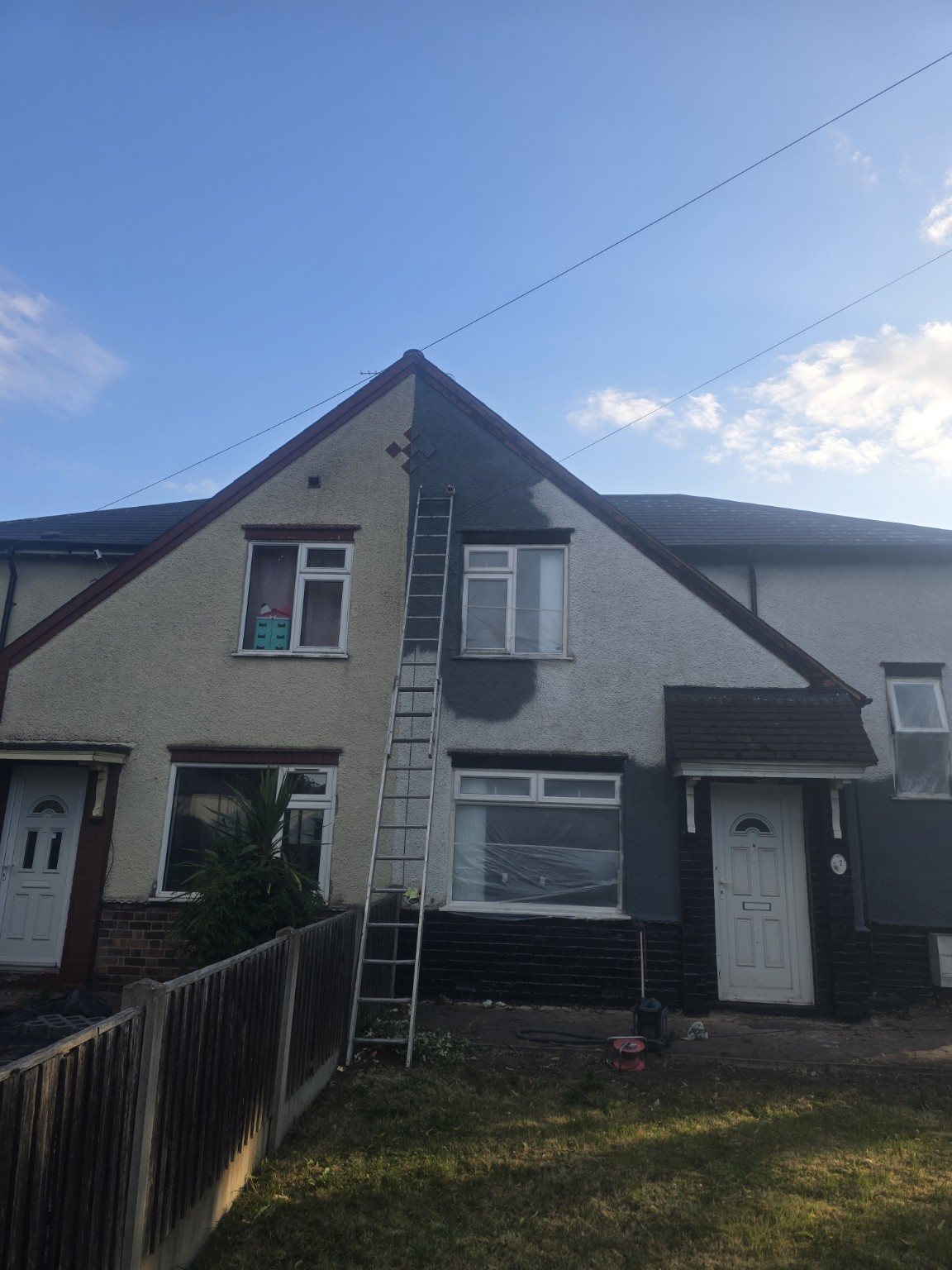 Front exterior paint preparation
